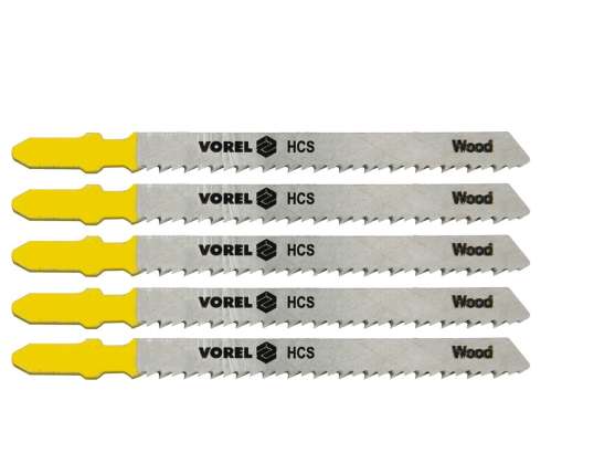 Ножчета за прободен трион за дърво и PVC блистерни опаковки от 5 Vorel
