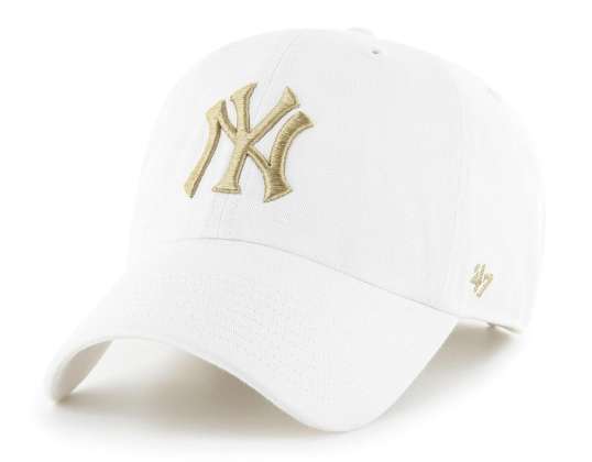 47 Brand MLB New York Yankees Cap, B-NLRGW17GWS-WHH, Authentic Wholesale Sports Cap