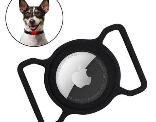 AirTag-Hülle Flexible Hülle aus Silikon für Halsbandschlaufe für Haustier, Hund, Katze B