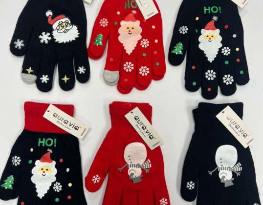Χριστουγεννιάτικα γάντια! μείγμα χρωμάτων. Μοντέλο: SNK8951