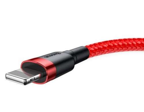 Baseus Lightning Cafule kabel 1.5A 2m rød + rød (CALKLF-C09)