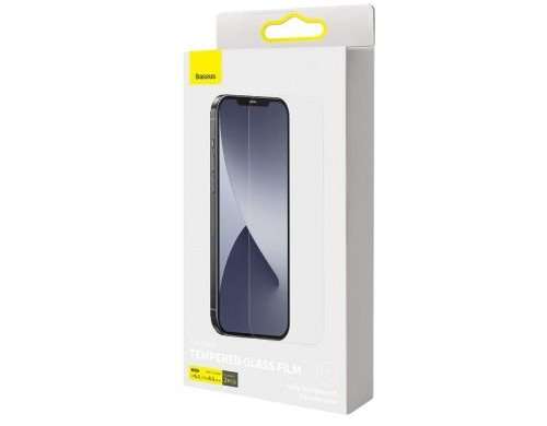 Baseus iPhone 12/12 Pro 0,3 mm Teljes üveg edzett üveg (2db) Fehér