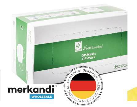 Overproduksjon av kirurgiske masker, hvit, TYSK PRODUKSJON, tysk sertifikat
