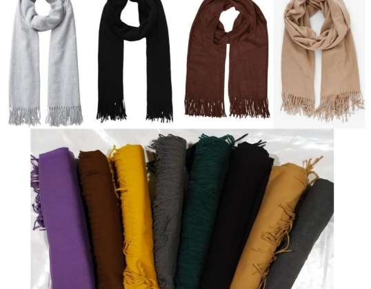 Зимние шарфы XXL - разнообразие цветов в ассорти партии для оптового экспорта