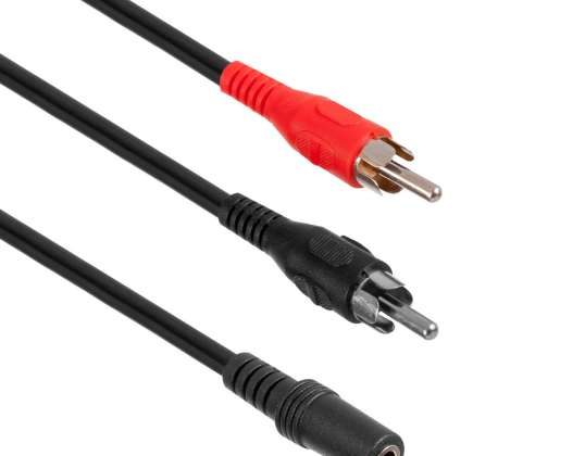 2xRCA / 3,5 mm mini-jack audiokabel - 2RMJF-03