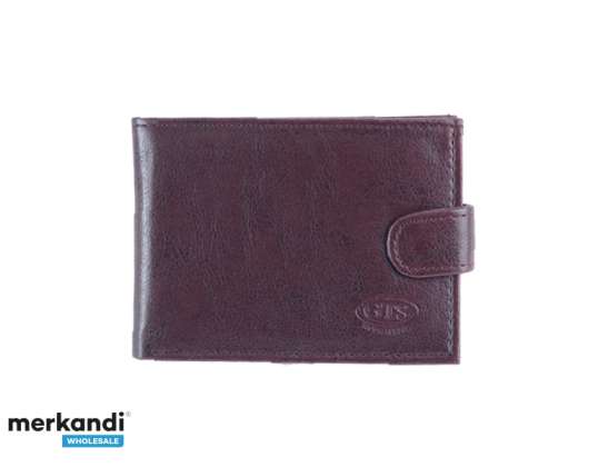8132P lommebok for menn - PU-skinn med GTS Moda Italia-logo, ID-veske, 3-kortholdere, myntveske, diplom eller fotoveske, skillelinje og dimensjoner: 13x2.5x9.5 cm
