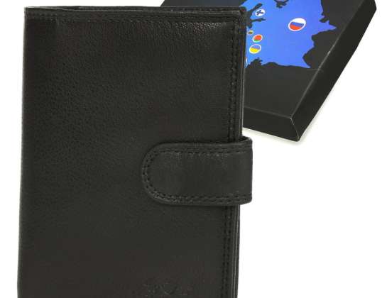 Men&#39;s leather wallet brown nubuck horizontal leather Beltimore R85