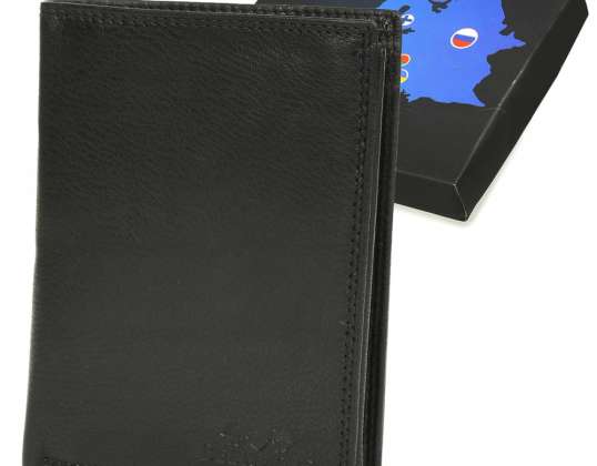 Men&#39;s leather wallet brown nubuck horizontal leather Beltimore R85