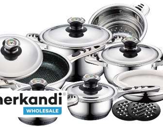 16PCS stainless steel cookware with stainless steel lid