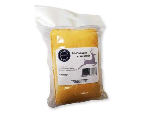 Wholesale car care sponge made of chamois leather, 4 x 8 x 12 cm