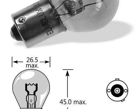 Qlux Light Bulb 12V 21W Bau15s PY21W geel