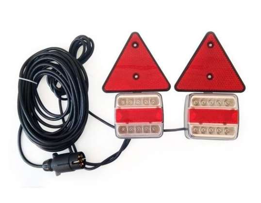 Trailer LED lamp set With 7 m wire With 7 - pin connector magnetic