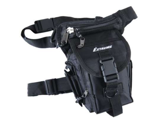 Durable Motorcycle Waistbag/Leg Bag with Multiple Compartments and Adjustable Straps