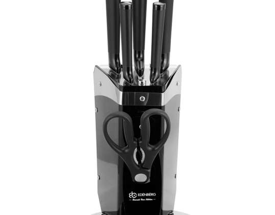 EB-920 Knife Set with Luxury Knife Holder - 7 pieces - Stainless Steel