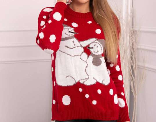 Рождественский свитер со снеговиками
