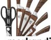 Zestaw noży ze stali nierdzewnej Premium z drewnianą rękojeścią i akcesoriami