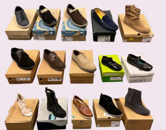 Brands Shoes & Boots: Ladies and Mens Footwear, New Boxed, Mixed Brands, Mixed Models and Sizes, Multi Brand Selection in Stock