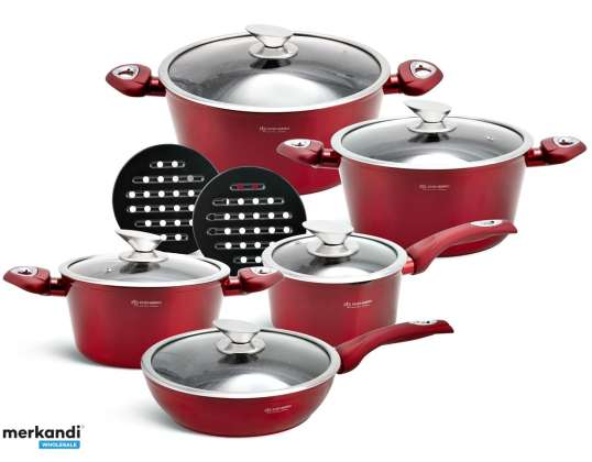 EB-5614 12-piece Luxury Cookware Set of Forged Aluminum 538 PIECES