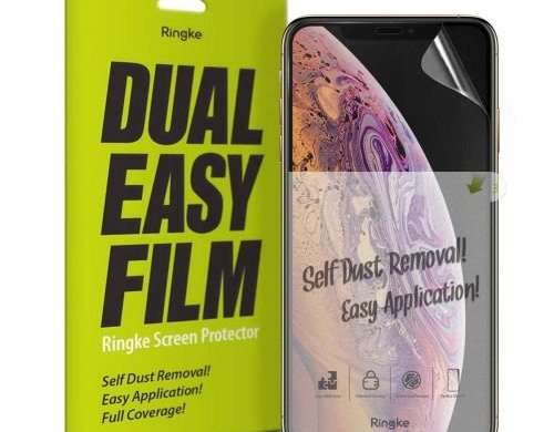 Ringke iPhone X / XS / 11 Pro Protector de pantalla Dual Easy Film (2pcs) Trans