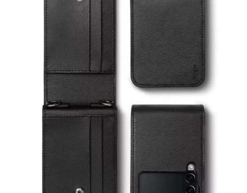 Ringke Galaxy Z Flip 3 5G Caz Folio Semnătura Portofel negru