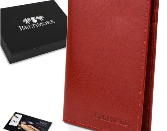 Leather pen pens case box Beltimore red G91