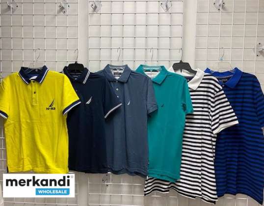 Nautica Großhandel Herren Kurzarm Piqué Polo Sortiment - Packung mit 48, Größen Medium bis XXXL