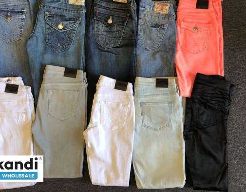 True Religion Dámske IRR Džínsové džínsy veľkoobchodný sortiment, 30ks, veľkosti 24-32