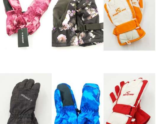 Detské snehové rukavice pre zimné športy - rôzne európske značky
