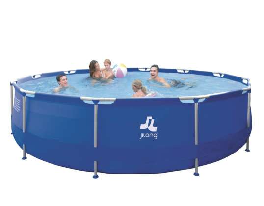 Στρογγυλή πισίνα με χαλύβδινο σκελετό Sirocco Μπλε 420 x 84 cm
