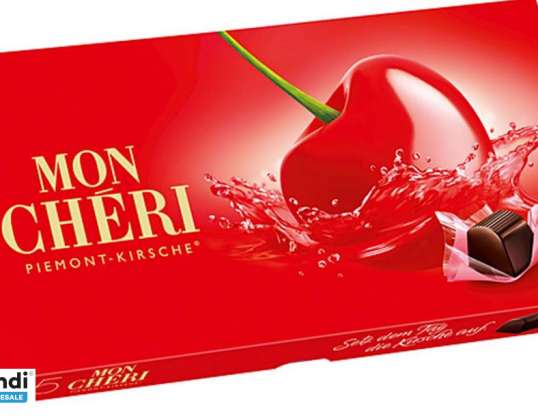 Оптова пропозиція: шоколадні цукерки Mon Cheri з вишнею П'ємонт, 20 коробок по 158г