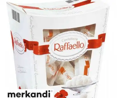 Förpackning med 20 Ferrero Raffaello, 230g - Kokosmjölkskräm och mandel, BBD 08.03.2023