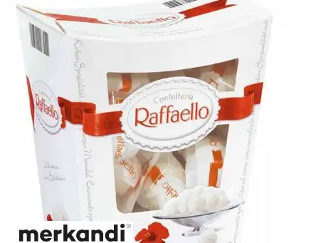 Pack de 20 Ferrero Raffaello, 230g - Crema de leche de coco y almendras, BBD 08.03.2023