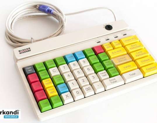 Wincor Nixdorf MCI60 POS-tastatur med PS/2-grensesnitt – fransk layout for detaljhandelsmiljøer