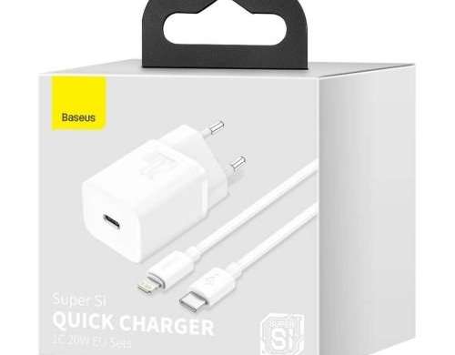 Baseus Travel Charger set Super Si 1C QC  With Simple Wisdom Cable Typ