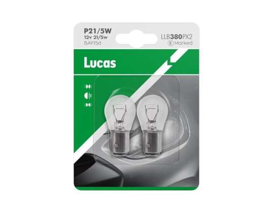 Lucas | 12V 21 / 5W BAY15d P21 / 5W | Blíster de 2 piezas