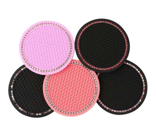 High-quality coasters with sparkling rhinestones