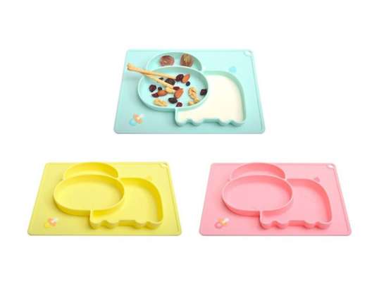 Silicone Dish with 3 positions and 3 colors