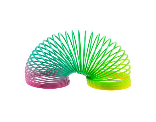 Plastmasas spirālveida varavīksnes rotaļlieta, 6,5 cm