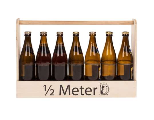 Dřevěný dopravník pivních lahví 55 x 34 cm
