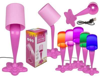NGIOT Пролитая краска Розовая неоновая лампа, USB, белый светодиод и функция изменения цвета