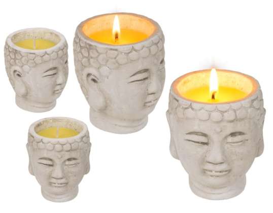 JOOBT Citronella candle in Buddha container, 7.5 x 9 cm