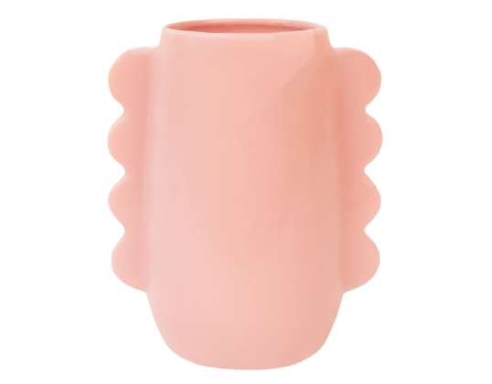 Helio Ferretti valovita vaza, ružičasta