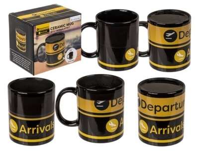 Mug Airport, about 9x8.5 cm, clay, about 300 ml, with thermal effect, in a gift box