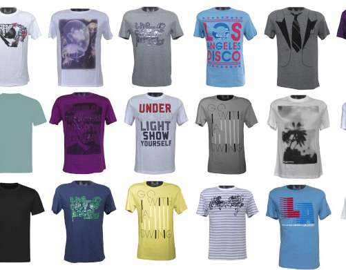 HERREN KURZARM T-SHIRTS MIX PATTERNS S-XXL