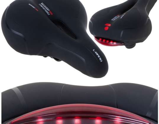 L BRNO cykelsadel Sport behageligt skum fleksibelt LED-lys