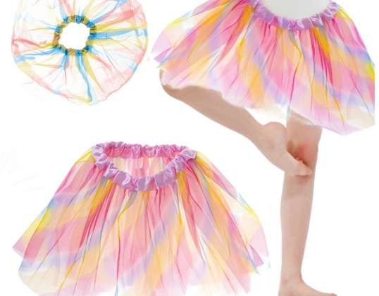 Tyll kjol tutu kostym karneval kostym kostym regnbåge