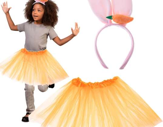 Carnival costume bunny skirt tulle headband carrot