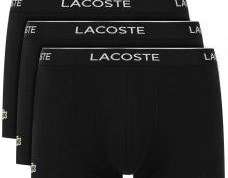 LACOSTE Pack of 3 Black Boxers - New Collection, Size S to XL - Decreasing Prices Available
