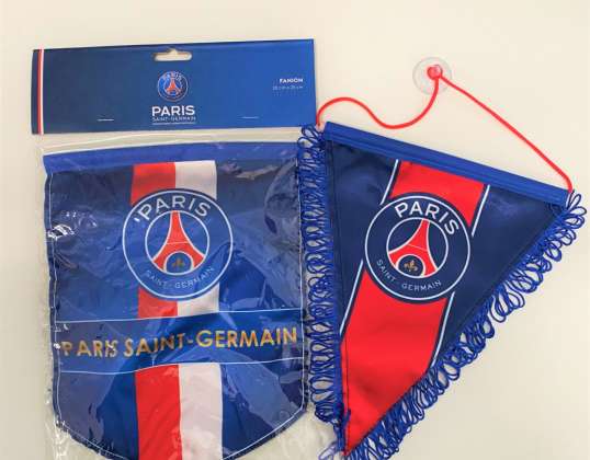 PSG vlajka na výprodej - Oficiální kolekce PARIS SAINT GERMAIN, 20x25cm, 100% polyester