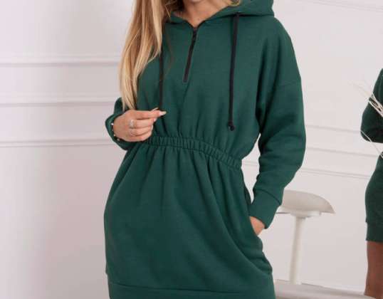 Insulated dress with a hood